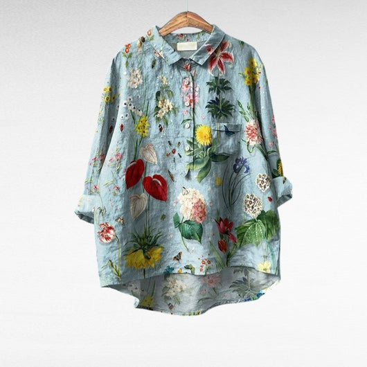 Béatrice | Elegante blusa de lino de verano