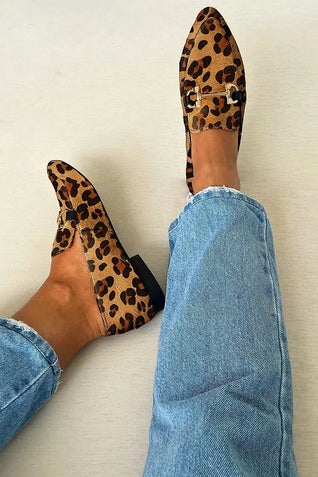 Gia - Mocasines Elegantes de leopardo