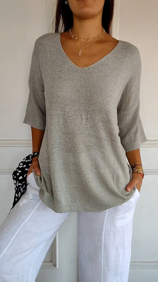 Julia | Blusa con escote en V