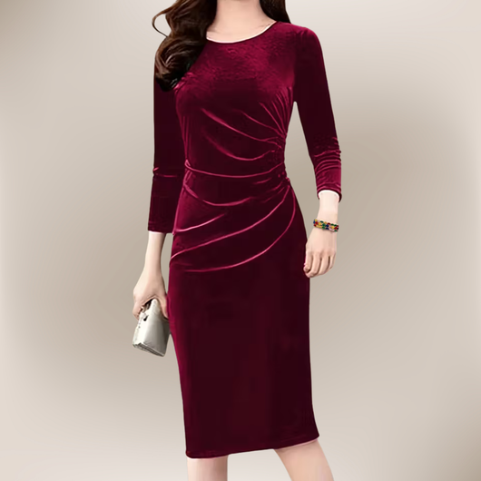 Elvira™ | Vestido de Terciopelo Ajustado
