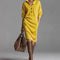 Damaris | Vestido Amarillo Tierra Cálido, Elegante y Cómodo