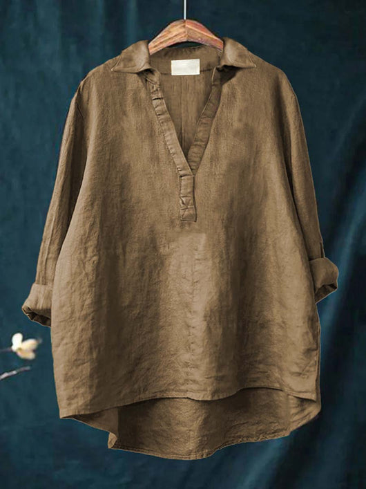 Andrea | Blusa de lino elegante para el verano