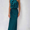 Irene | Elegante vestido de cuello halter azul
