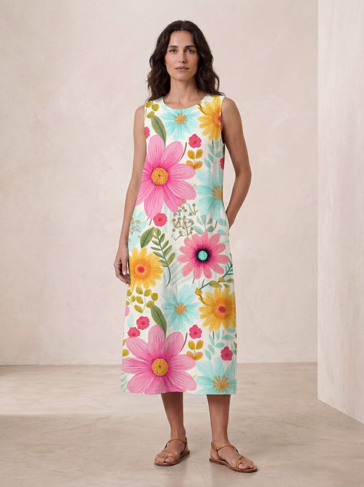 Vestido de verano cómodo sin mangas