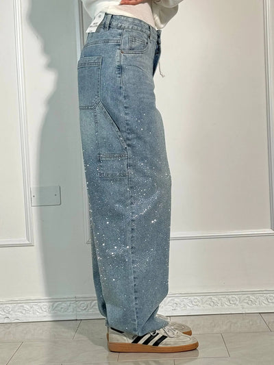 JEANS BALLOON CON EFECTO BRILLO