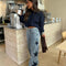 JEANS RECTOS CON PRINT DE ESTRELLAS